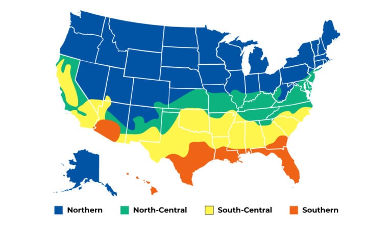 US climate map for U factor